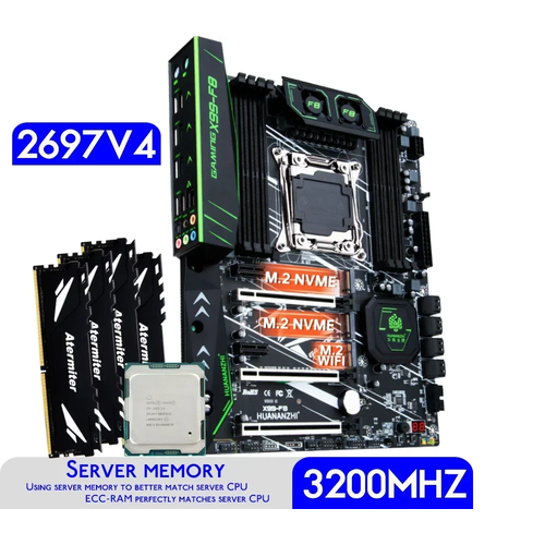 Комплект:X99HUANANZHIF8+XeonE5-2697v.4+DDR464GB4x16GB3200mgzECC